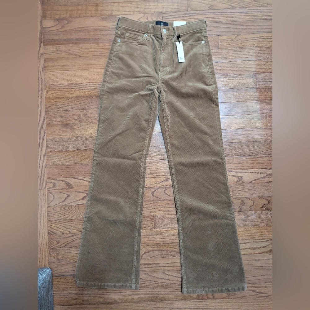 NWT BR High Rise Flare Brown (Iced Latte) Corduroys - Sz 27